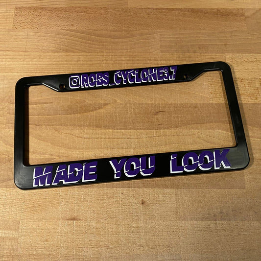 2 Color Custom Plate Frame